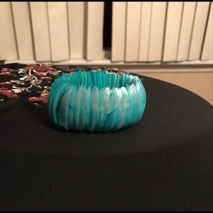 Blue shell bracelet